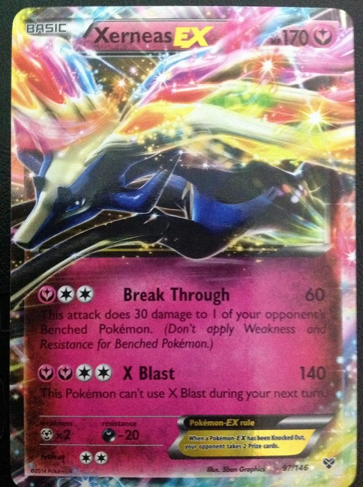 Carta Pokemon Xerneas Ex X Y Inglês - R$ 25,00 em Mercado 