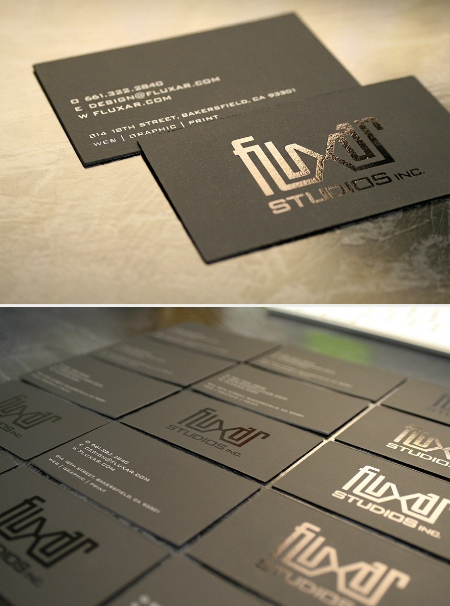 Silver Letter Business Card Silver Letter Business Card