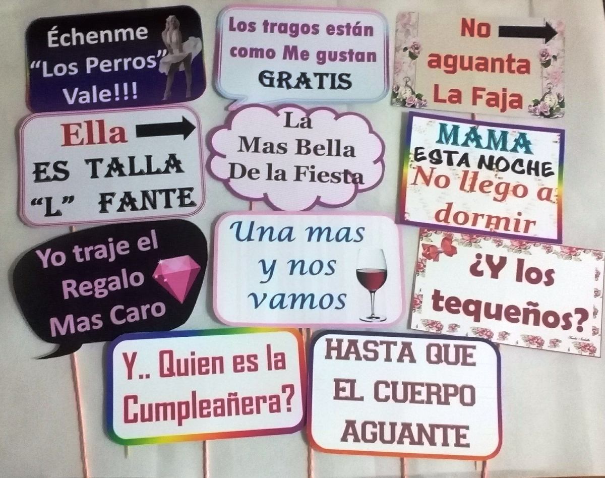 Carteles, Letreros Habladores, Props Para Fiestas O 