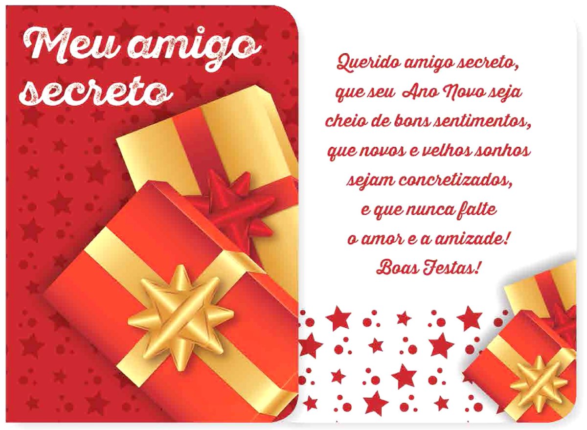 Carta Para Amigo Oculto - Recipes Web c