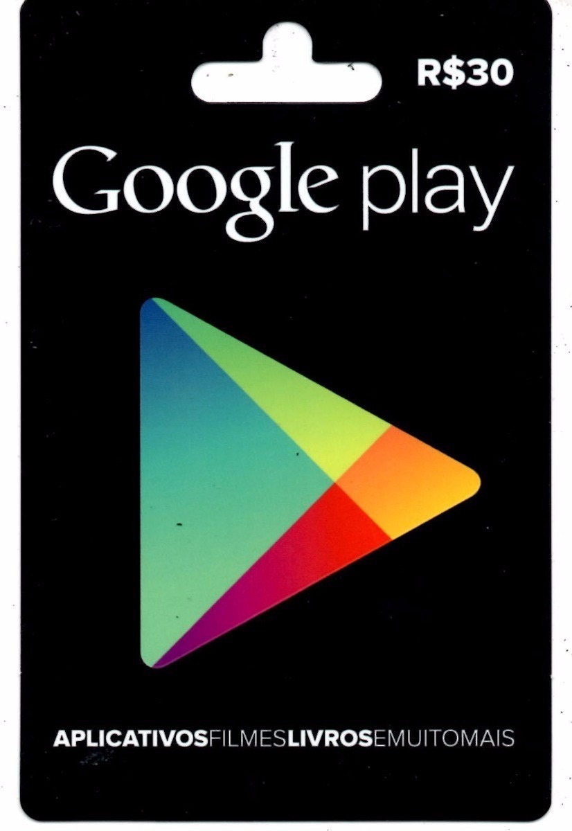 cartão google play store gif card crédito r 30 br android r 36