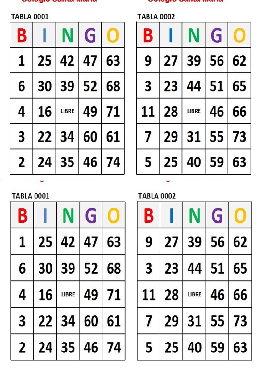 75 Number Bingo Cards 75 Number Bingo Cards