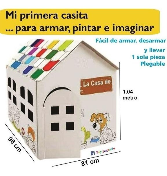 Casa De Cartón Para Niños Para Colorear Y Pintar