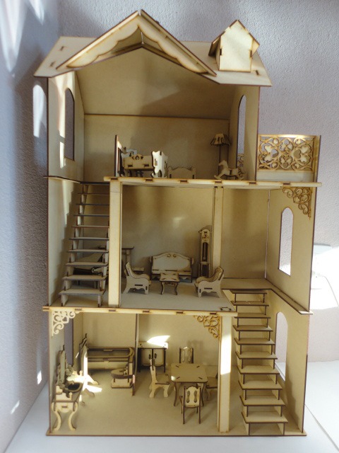 Casa de muñecas california kit 23 muebles madera mdf 790.00 ... Muebles kit