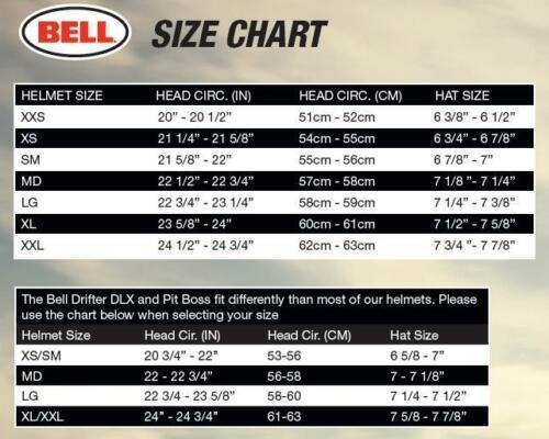 Bell Pit Boss Motorcycle Half Helmet with Sun Visor XS//SM MD LG XL//XXL XXXL
