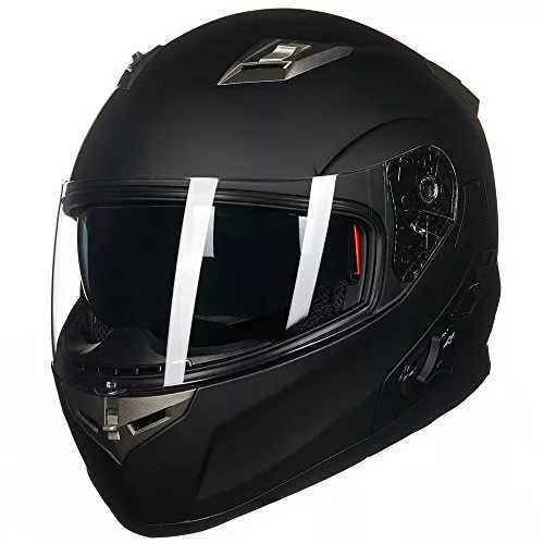 casco moto bluetooth integrado ilm sun shield cara completa