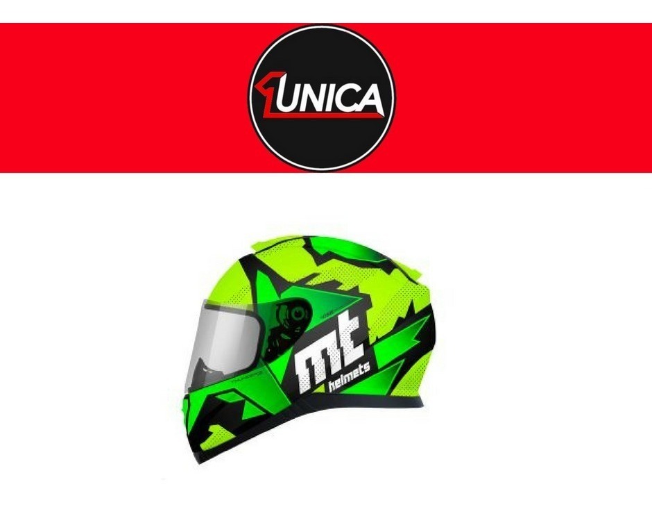 Casco Infantil MT Thunder KID TORN Amarillo//Verde Fl/úor Talla M MT 51-52 cm.