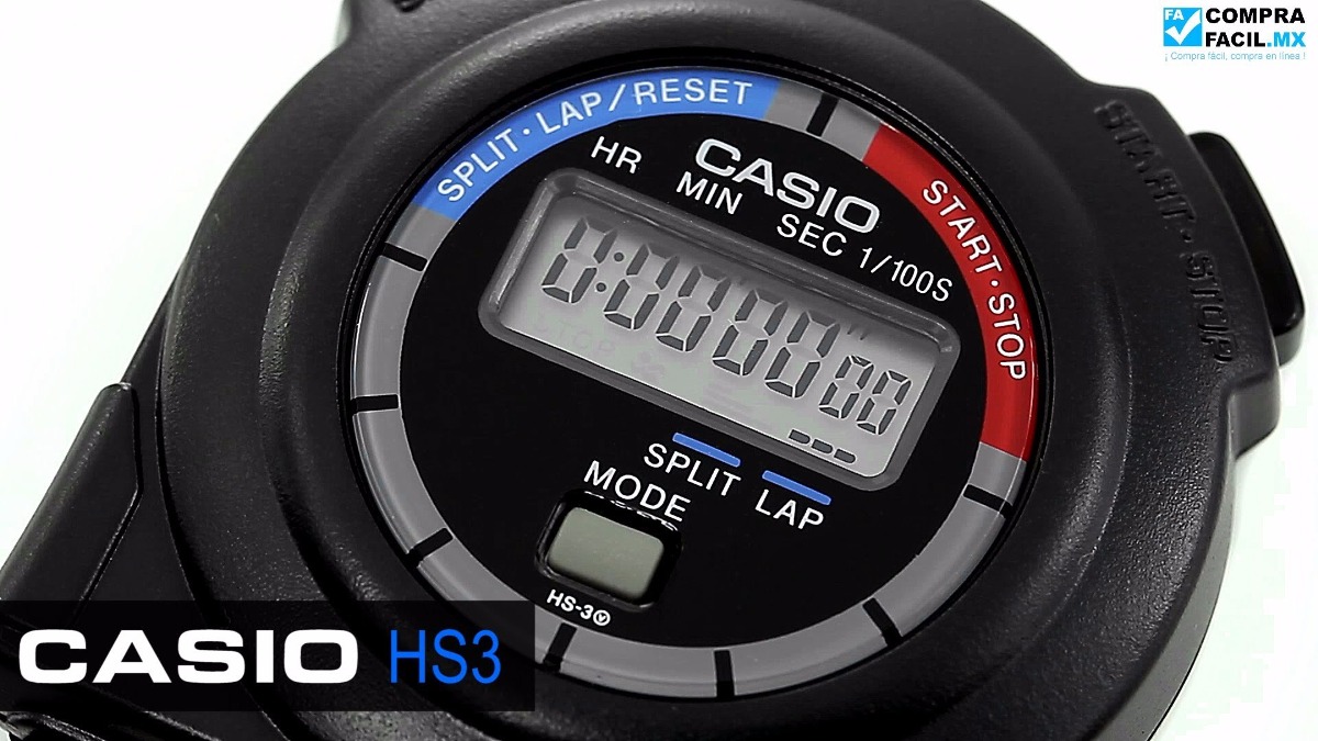 Casio Cronometro Hs-3 Profissional Stopwatch Lap Split Wr - R$ 154,00 em Mercado Livre
