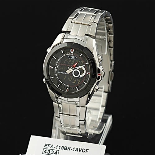 Casio Edifice Active Dial Efa-119bk Anadi 50 Laps Relojfilia - $ 2,015.00 en Mercado Libre