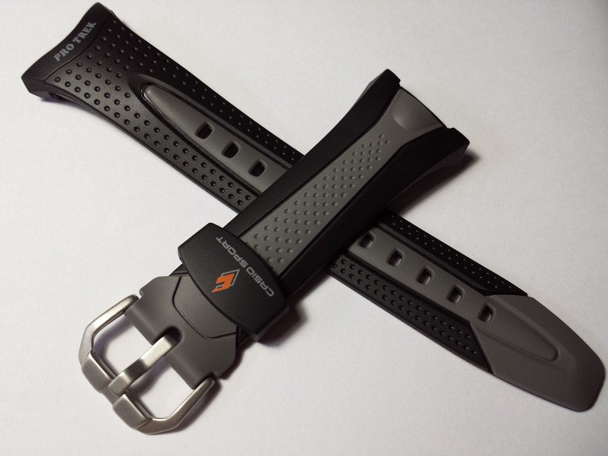 Protrek Casio 70 Original Correa Gris Resina Prg Negra UVzMSpq