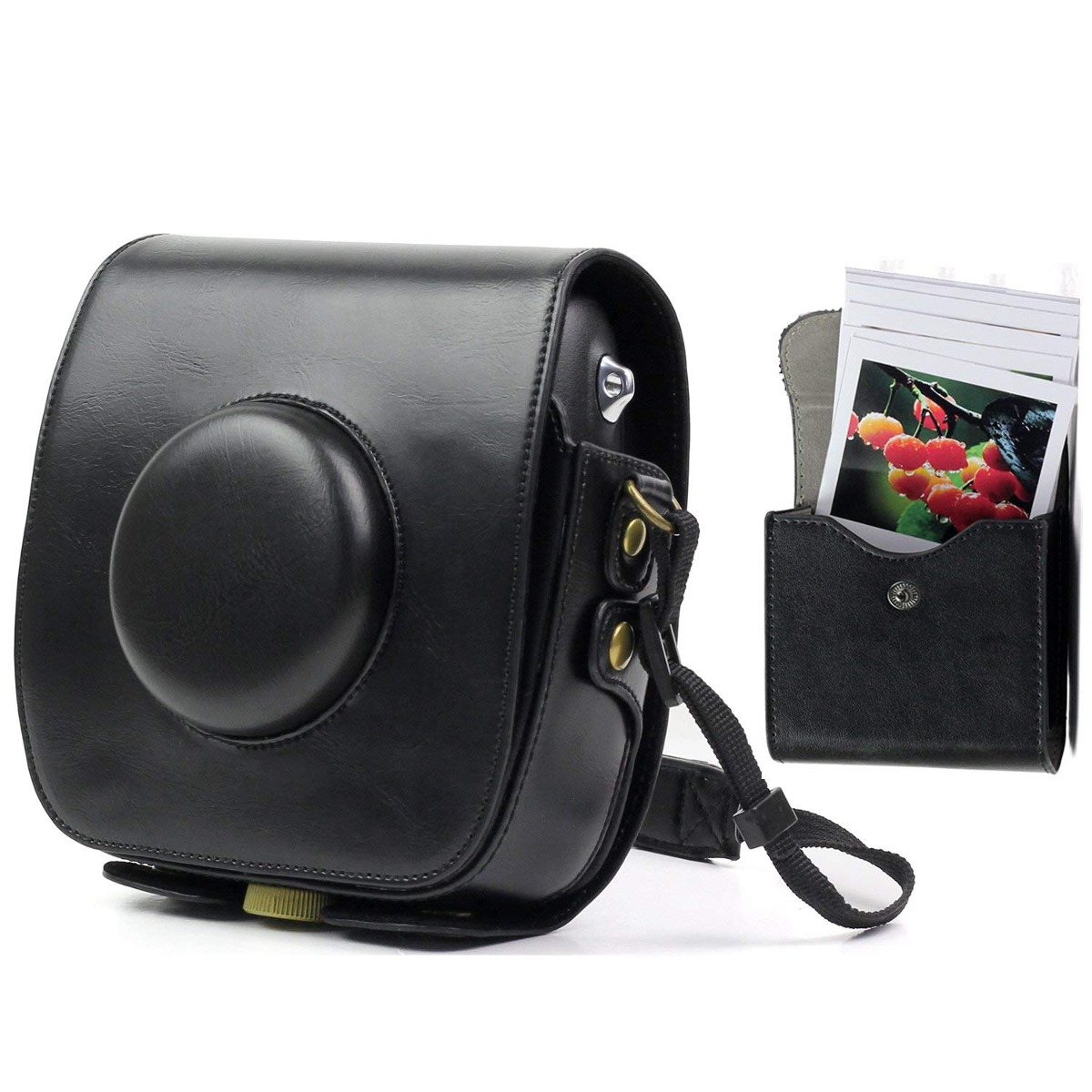 Estuche de Cuero PU para recoger las películas y la Lente por Cámara Fujifilm Instax SQ10
