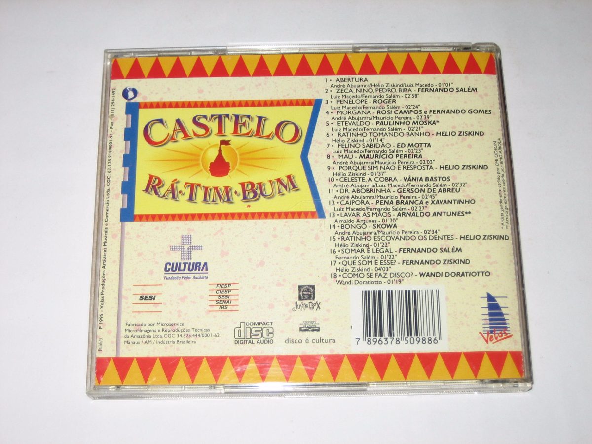 Castelo Rá-tim-bum - 1995 - Cd - R$ 14,90 em Mercado Livre