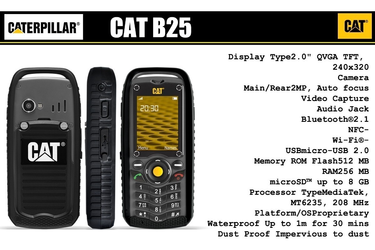 Cat B25 Original Manos Libres-funcionará sólo con Cat B25