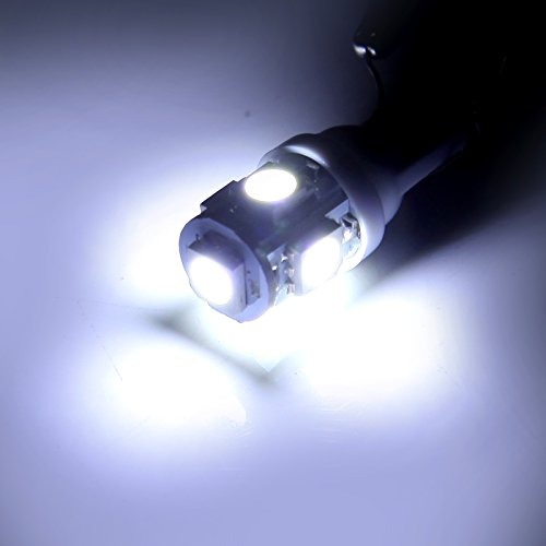 cciyu 6 Pack White PC168 T10 LED Cluster Gauge Dash Light Bulb W//Twist Lock