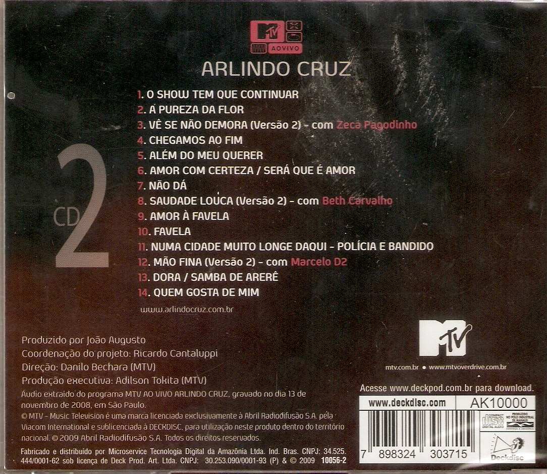 arlindo cruz mtv ao vivo