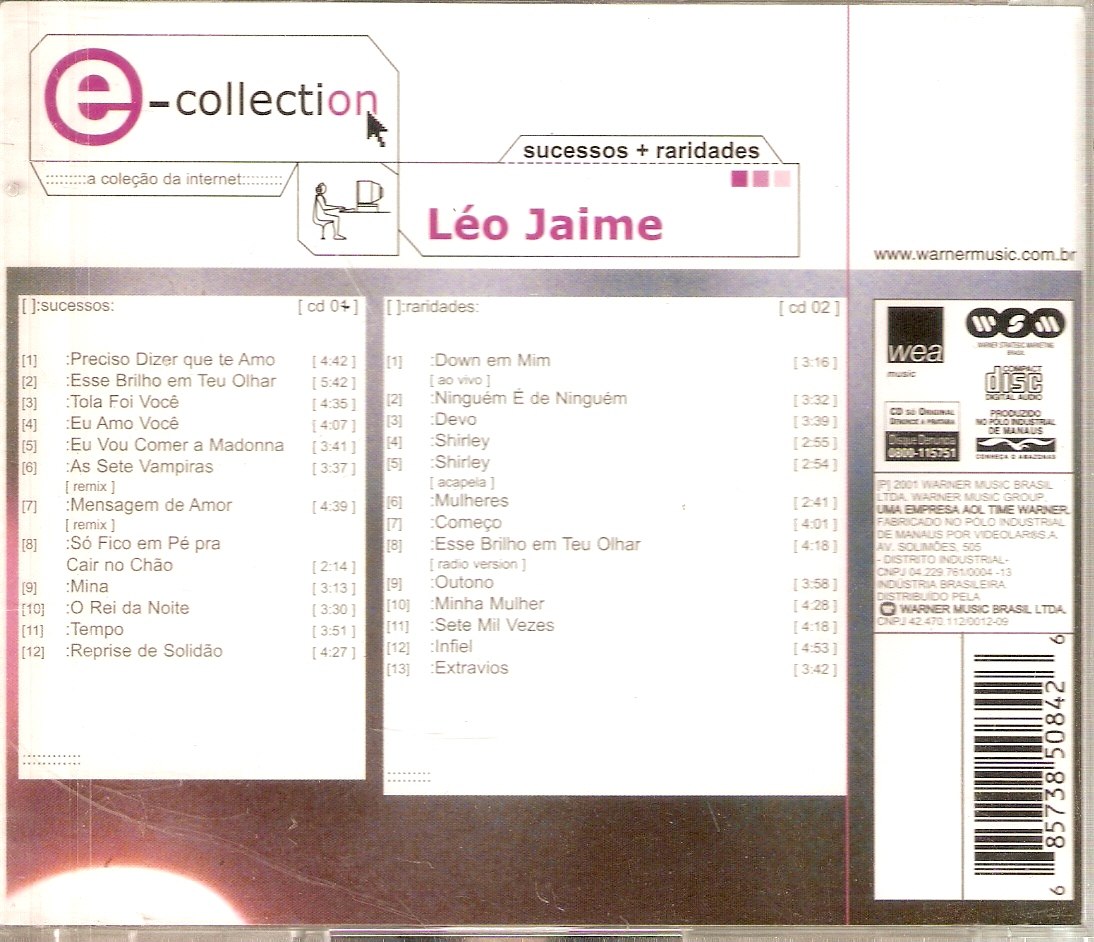 Cd Duplo Léo Jaime - E- Collection - Novo*** - R$ 242,00