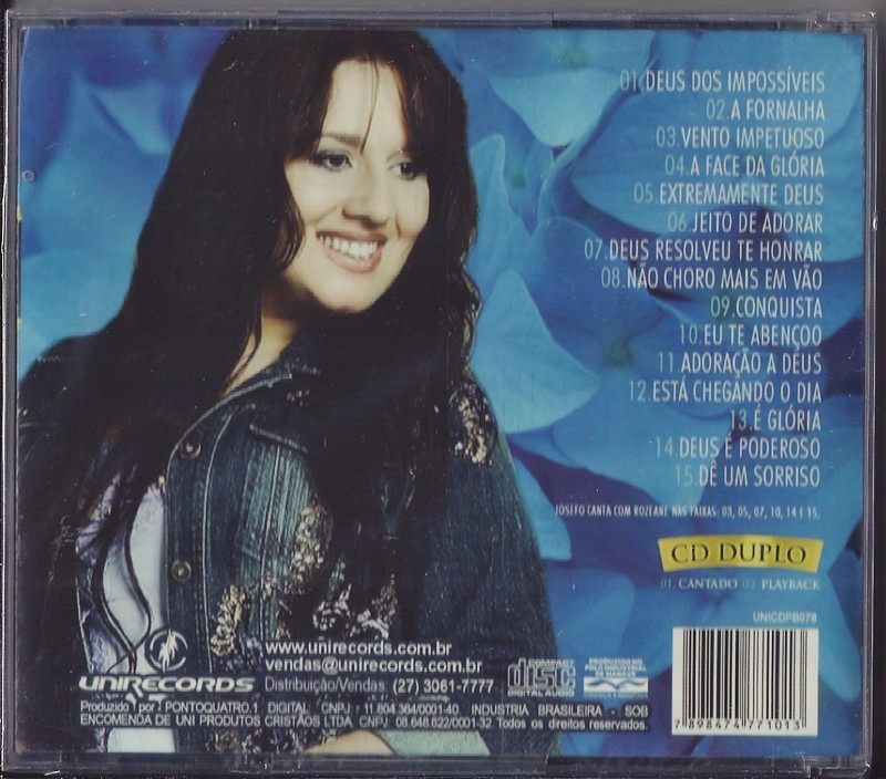 do cd de rozeane ribeiro a face da gloria