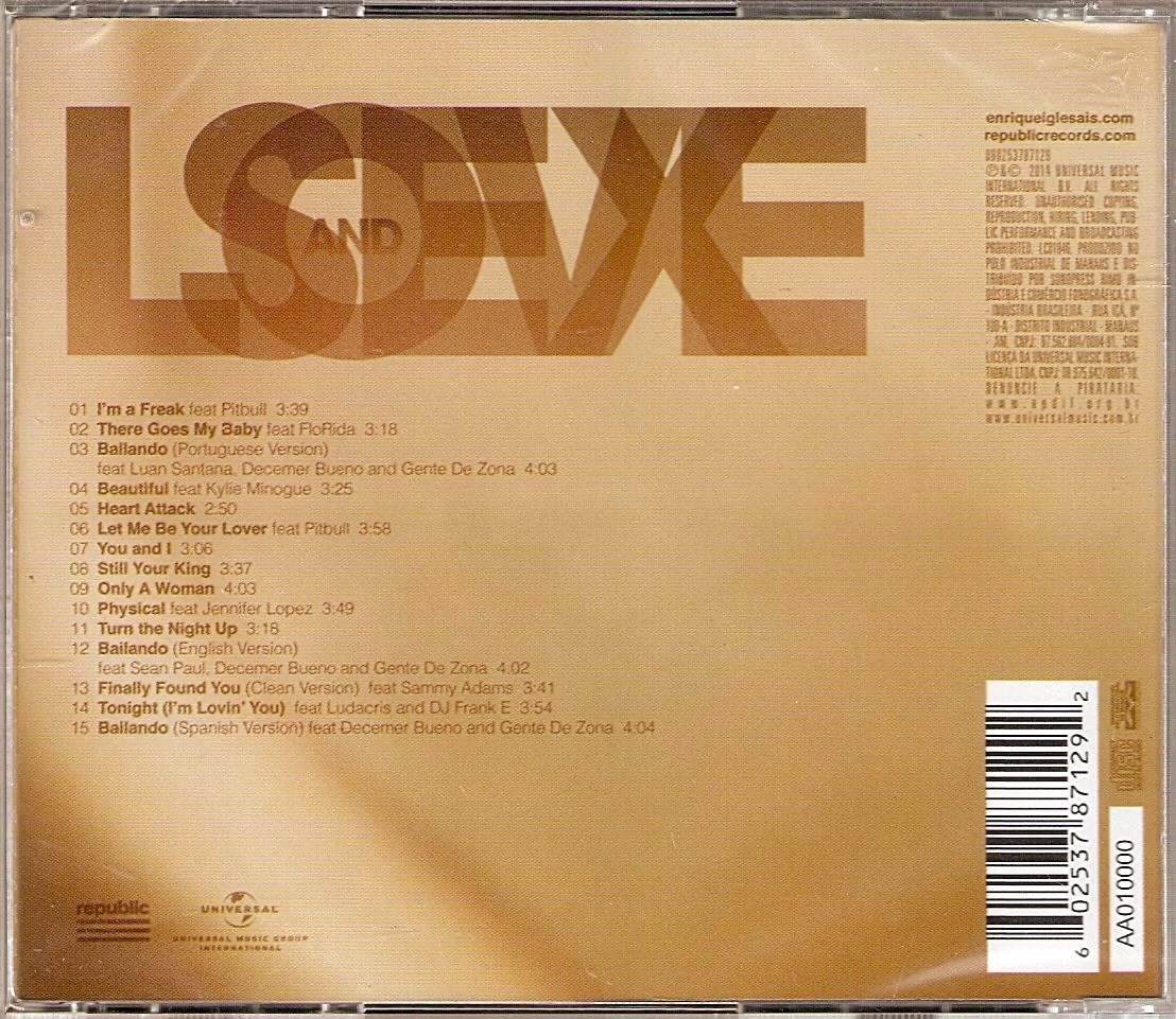 Cd Enrique Iglesias Sex And Love R 39 99 Em Mercado Livre
