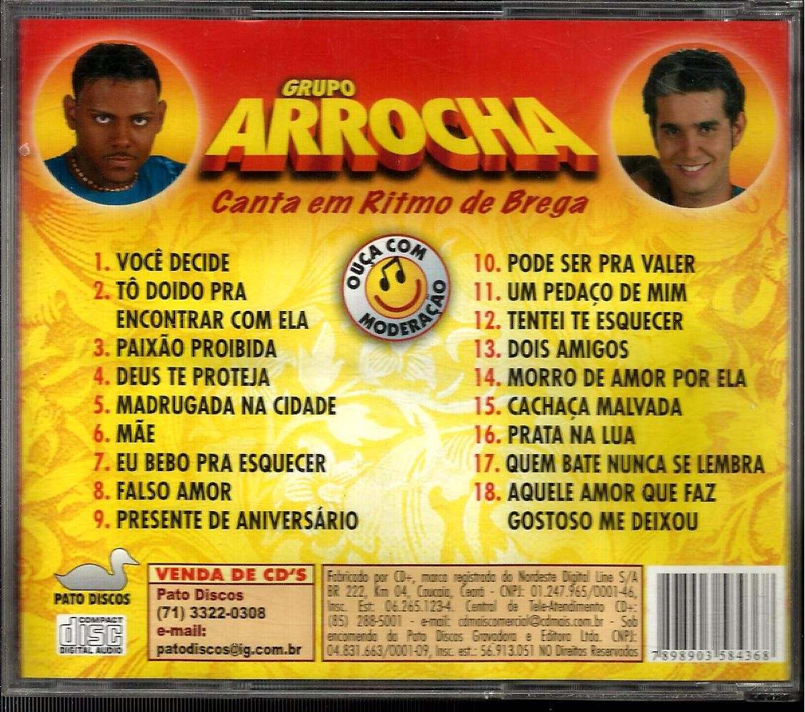 Cd Grupo Arrocha (pablo) Canta Ritmo De Brega - R$ 95,00 