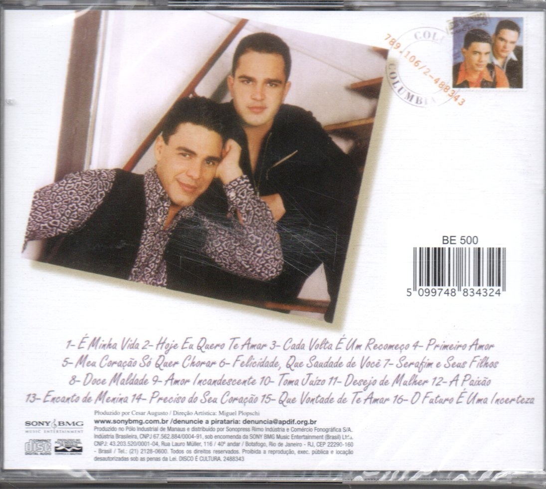 Baixar Cd Zezé Di Camargo E Luciano 1998 Cd Zezé Di Camargo E Luciano - É Minha Vida - R$ 29,00 em Mercado Livre