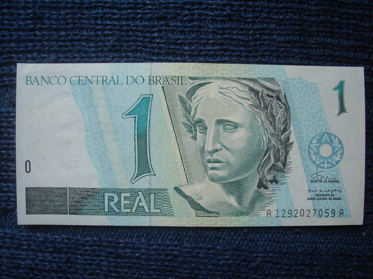 Cedula Nota 1 Real Fernando Henrique , Pedro Sampaio Malan 