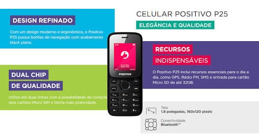 celular barato positivo p25 dual sim 1 8 câmera r 120 00 em