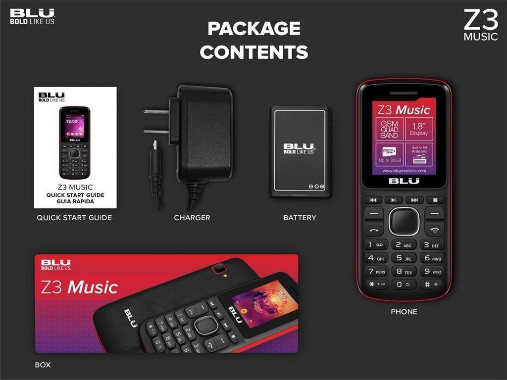 Celular Blu Camara Radio Teclado Grande Nuevo Z3 Mp3 Libre Celular Blu Camara Radio Teclado Grande Nuevo Z3 Mp3 Libre
