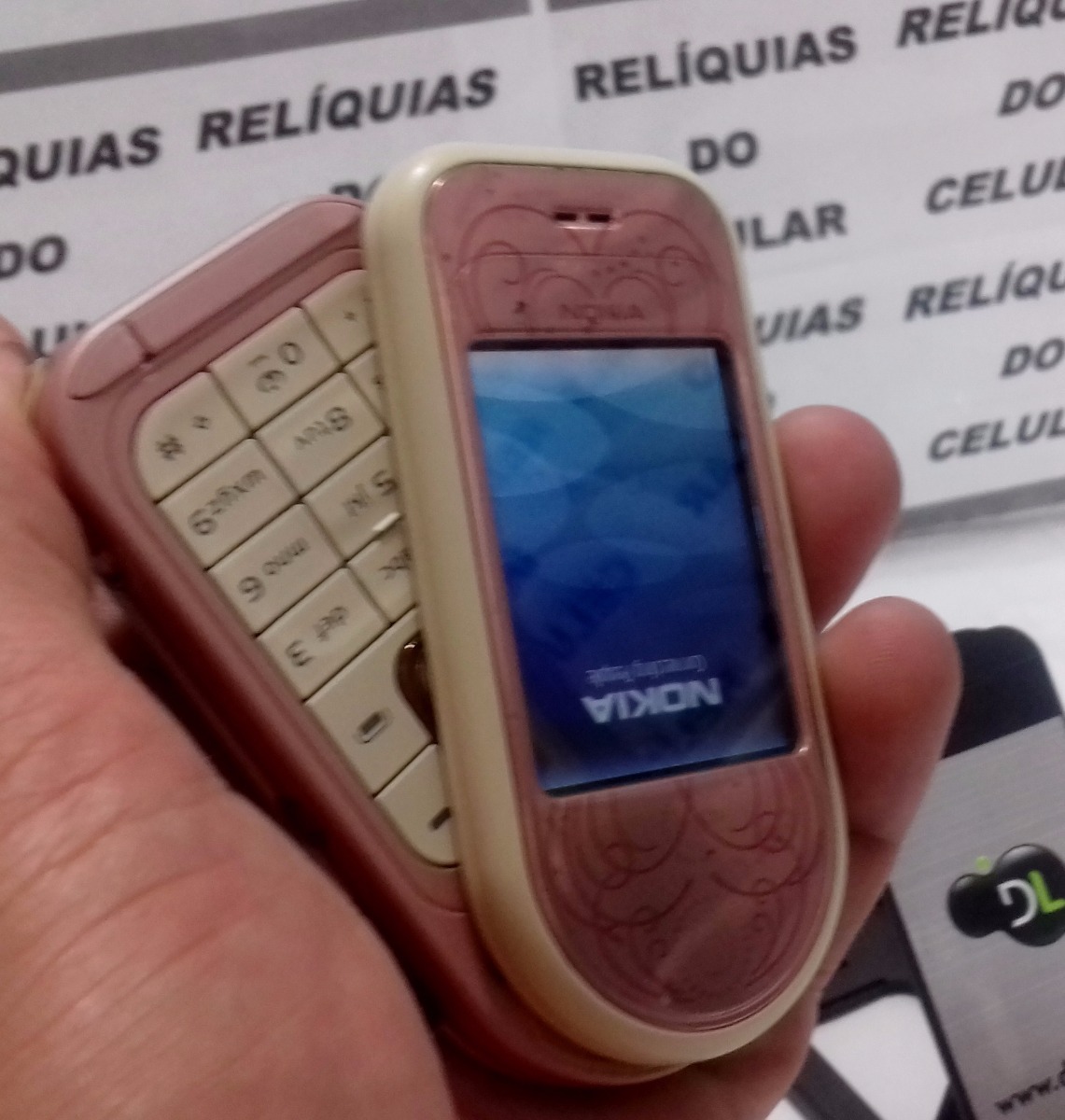 Celular Nokia 7373 Original Pequeno Rosa Fliper Giratorio ...