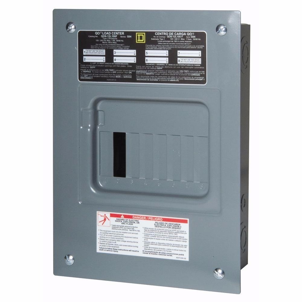 Centro De Carga 6 Espacios 100a Square D Qo612l100 - $ 832 ... 42 circuit panel wiring 