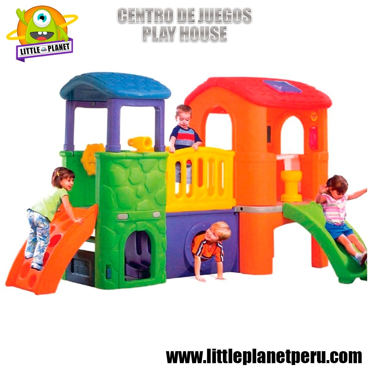 Centro De Juegos Para Niños Play House Con Resbaladera ...