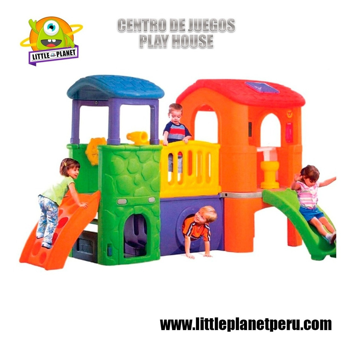 Centro De Juegos Para Niños Play House Con Resbaladera ...