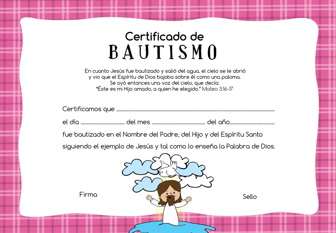 certificados bautismo niños x 20 uni rosa y celeste 170 00 en certificados para ninos