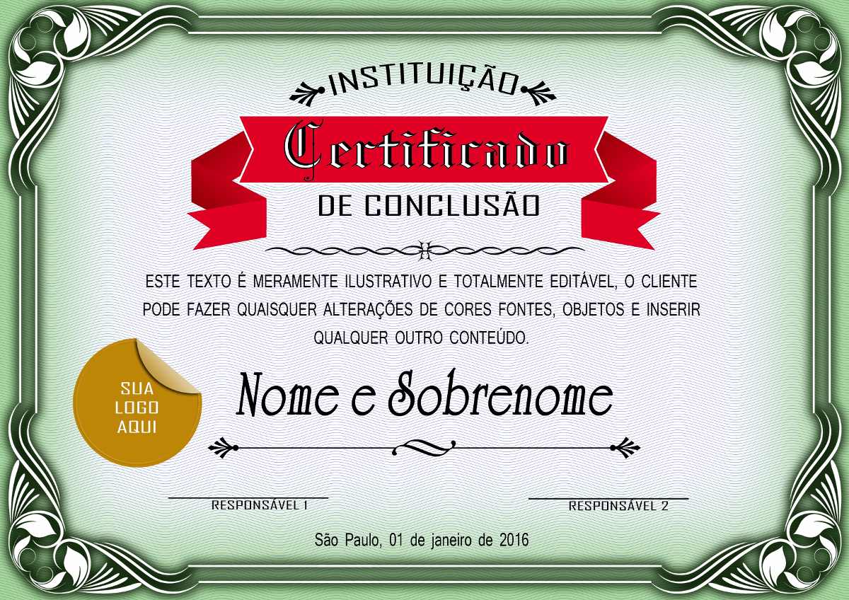 Certificados Personalizados Editáveis Cursos Psd R 35