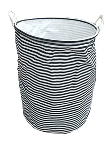 c/úbico gris oscuro Canasto de tela Basics alto