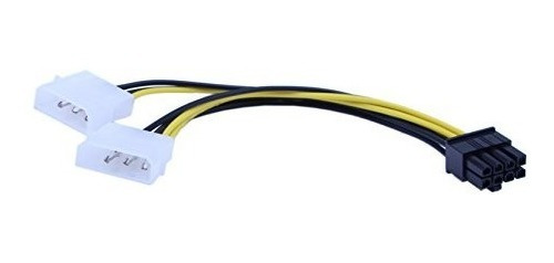 cgtime 2/ unidades 4/ pines macho a 8/ pines hembra cable de alimentaci/ón pci express