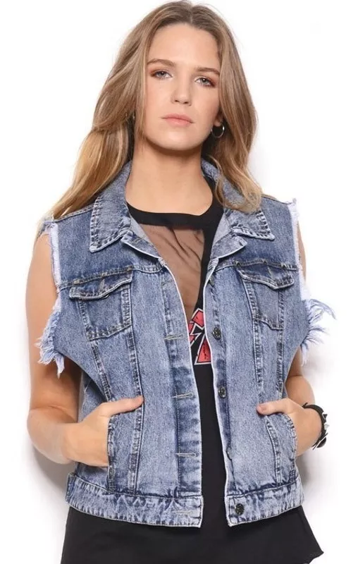 chaleco de jeans mujer