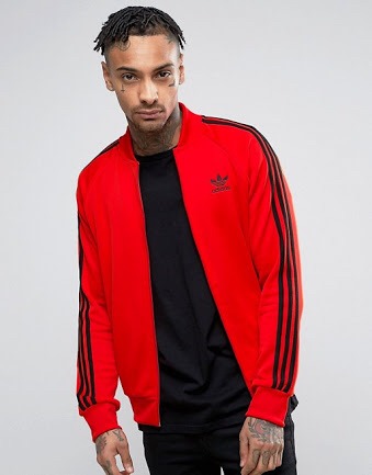 chamarra adidas roja hombre