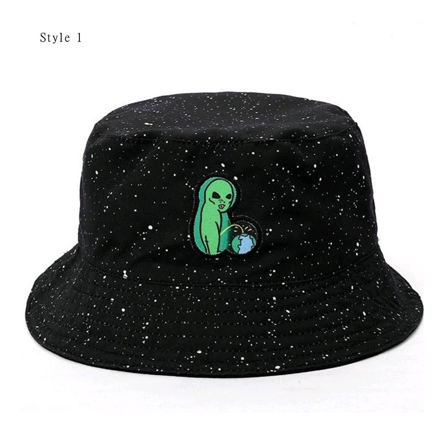 Chapeu Bucket Hat Et Dois Lados Mundo Moda Unisex Alien - R$ 59,90 em