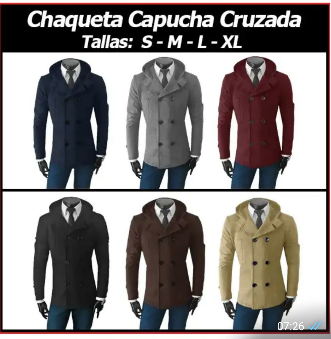 chaqueta cruzada hombre