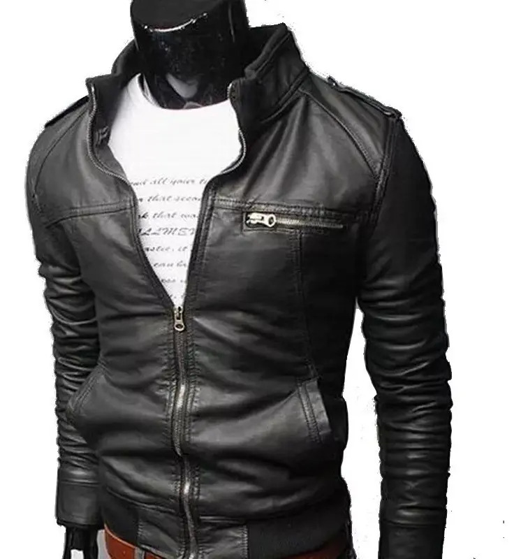 Chaqueta de motociclista de cuero negro con pinchos para hombre: estilo punk, motociclista, ajustado y rockero Chaqueta de motociclista de cuero negro con pinchos para hombre: estilo punk, motociclista, ajustado y rockero