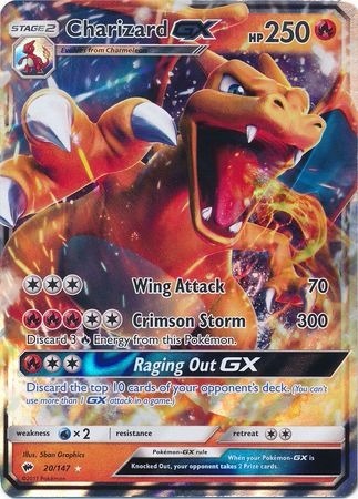 Charizard Gx 20/147 Ultra Raro Pokemon Tcg - $ 13.000 en Charizard Gx 20/147 Ultra Raro Pokemon Tcg - $ 13.000 en