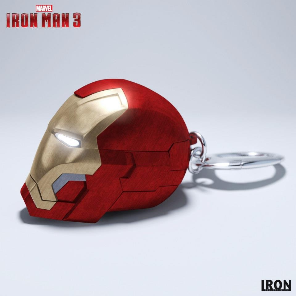 Chaveiro Capacete Homem De Ferro Mark 42 Led - Iron Chaveiro Capacete Homem De Ferro Mark 42 Led - Iron