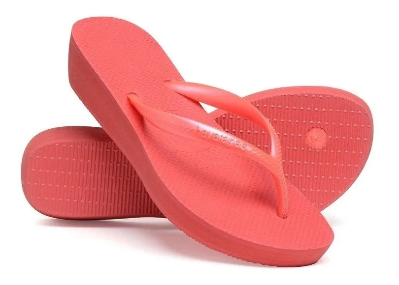 MAPRELIAN CALÇADOS | Chinelo Anabela Havaianas High Light Salto 4 Cm - R$ 69,80