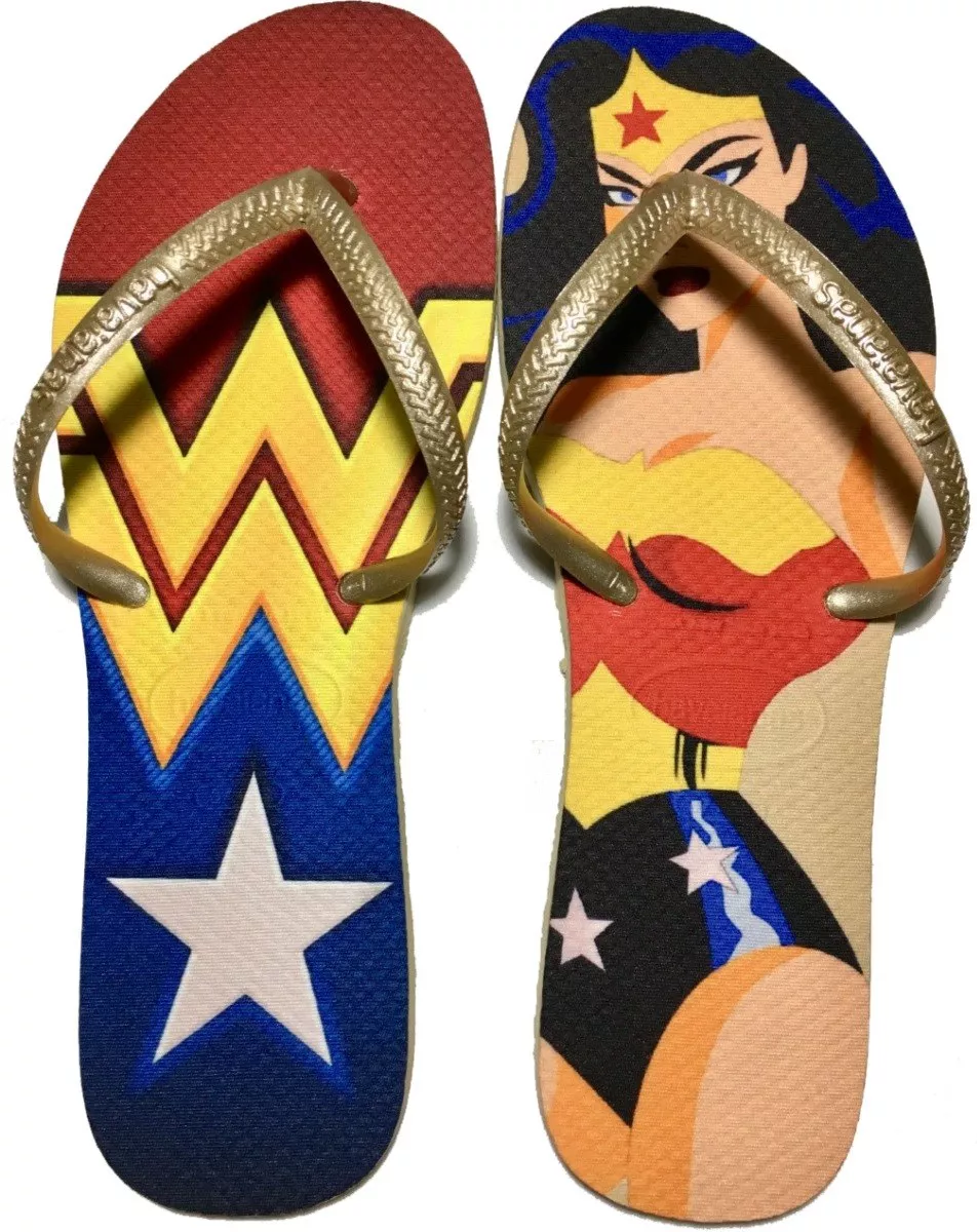 chinelo havaiana mulher maravilha