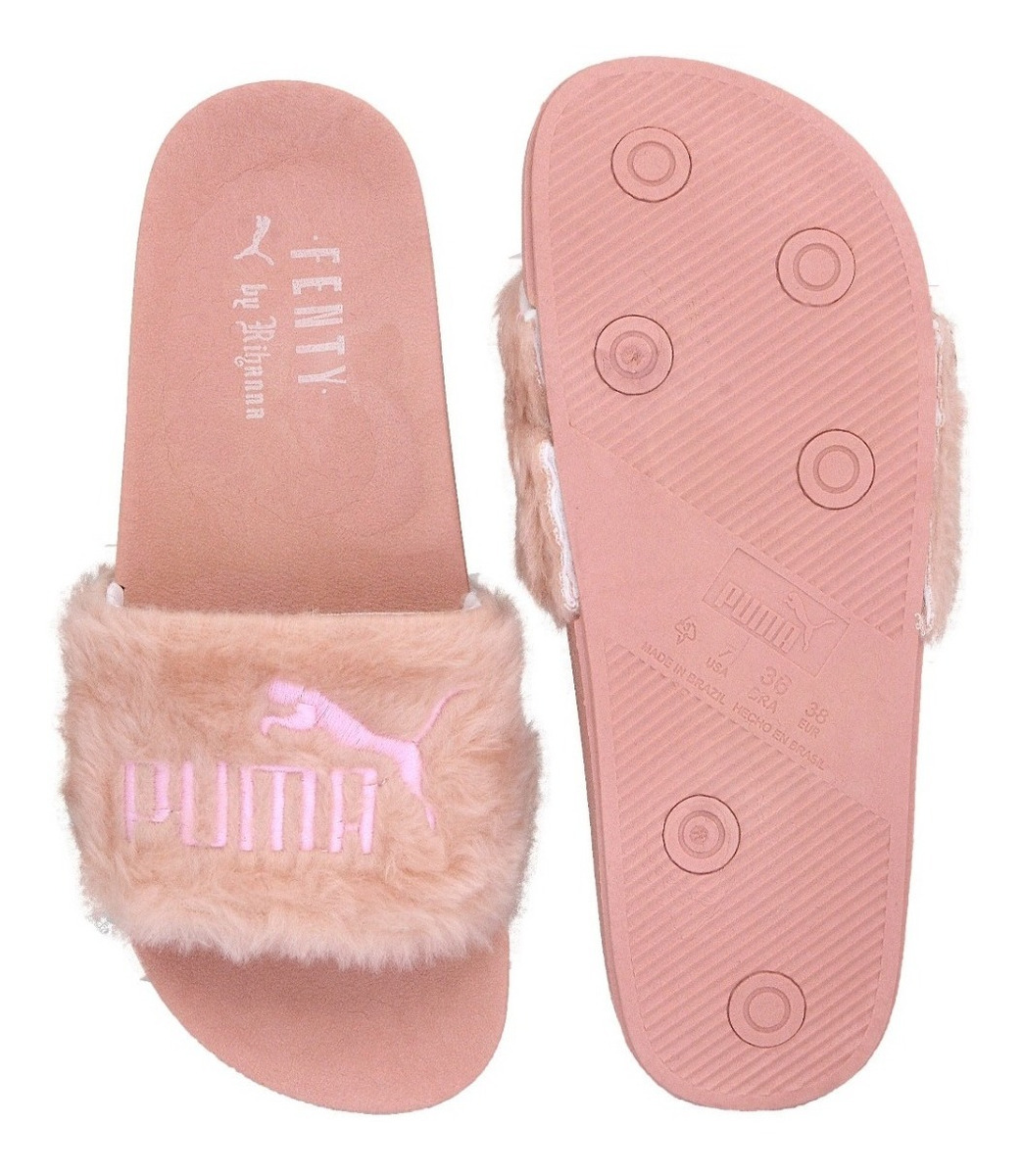 chinelo da puma rosa