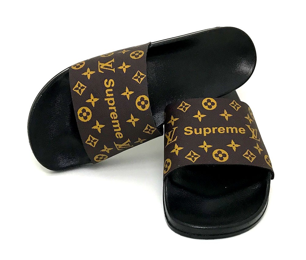 Chinelo Sandalia Louis Vuitton Lv Supreme Promocao Da Moda - R$ 57,90 em Mercado Livre