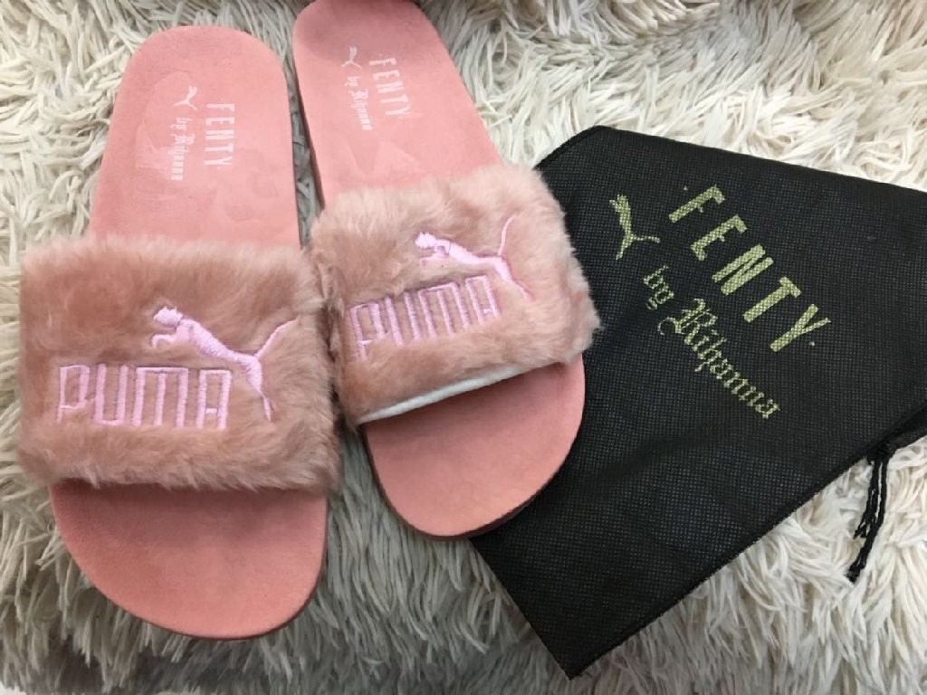 chinelo de pelo puma