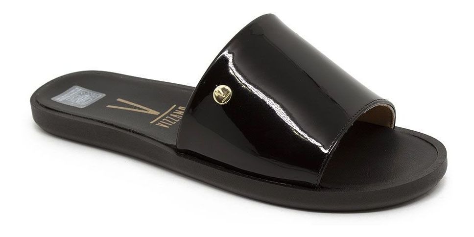 Chinelo Slide Vizzano 6363.105 Verniz Preto - R$ 64,99 em Mercado Livre