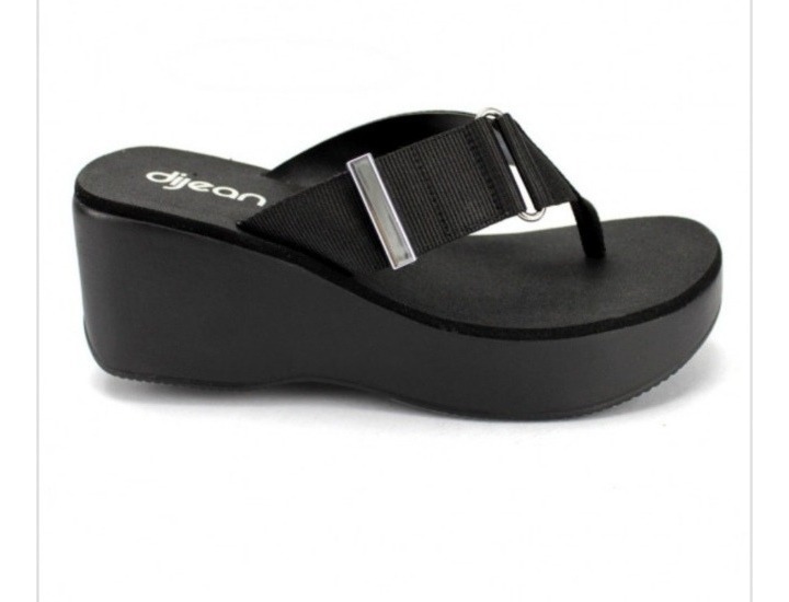 chinelo plataforma dijean preto