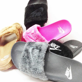 chanclas nike peludas